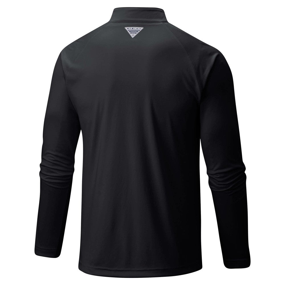 Cincinnati Reds Terminal Tackle Omni-Shade Raglan Quarter-Zip Pullover Top Black
