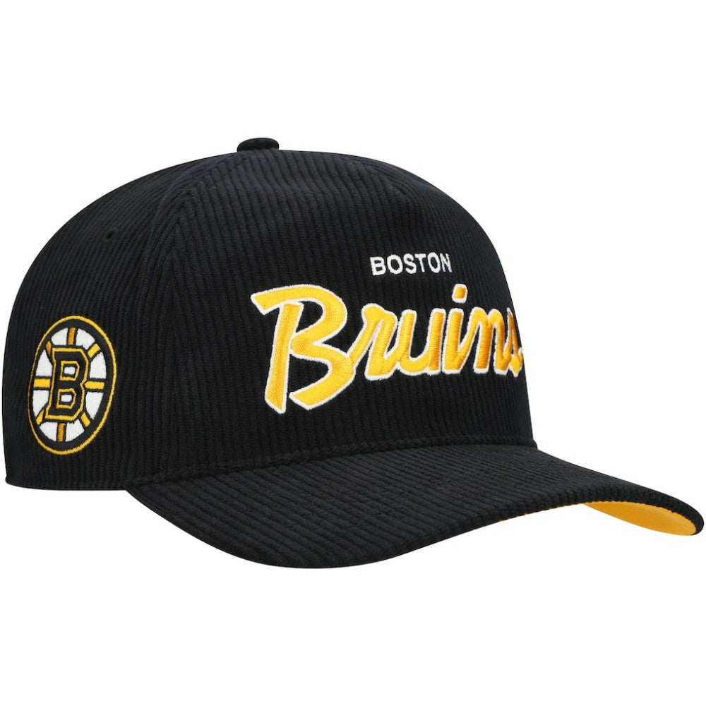 Boston Bruins '47 Crosstown Corduroy Hitch Adjustable Hat - Black Hats