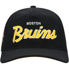 Boston Bruins '47 Crosstown Corduroy Hitch Adjustable Hat - Black Hats