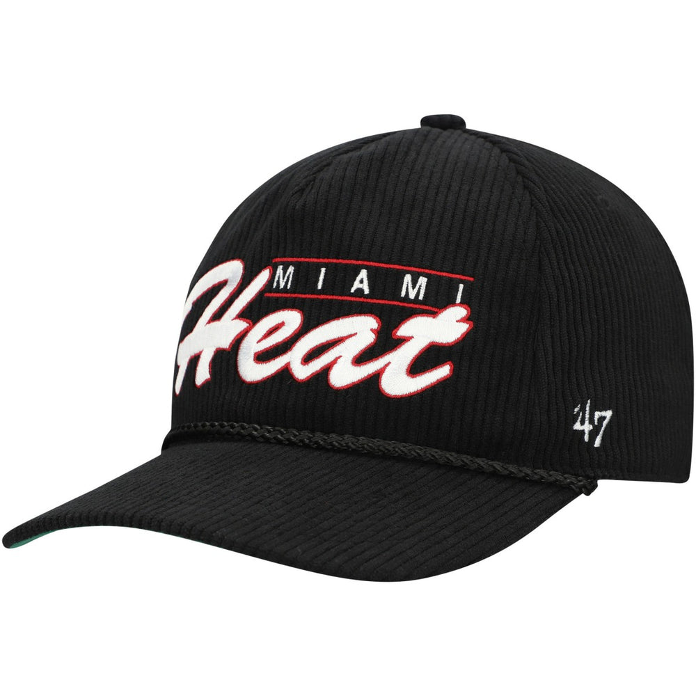Miami Heat '47 Double Header Sidepatch Cord Hitch Adjustable Hat - Black for sale