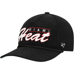 Miami Heat '47 Double Header Sidepatch Cord Hitch Adjustable Hat - Black for sale