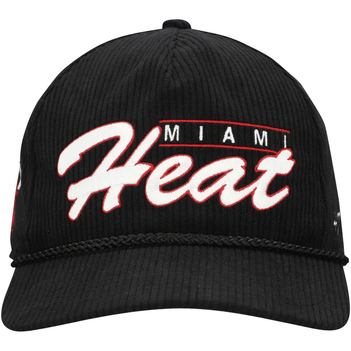 Miami Heat '47 Double Header Sidepatch Cord Hitch Adjustable Hat - Black for sale