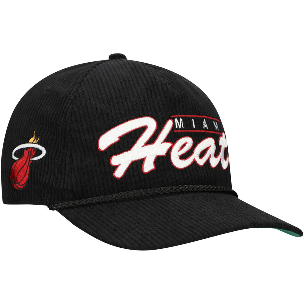 Miami Heat '47 Double Header Sidepatch Cord Hitch Adjustable Hat - Black for sale