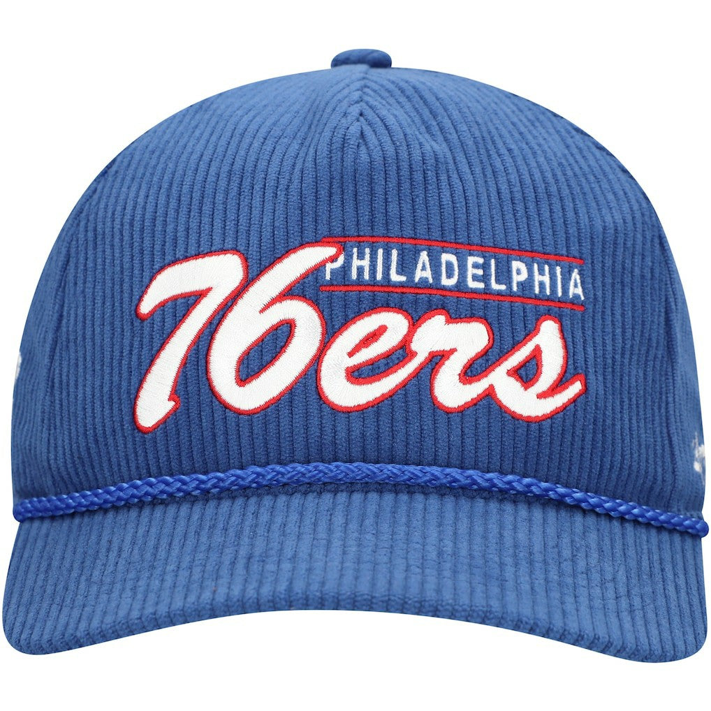 Philadelphia 76ers '47 Double Header Sidepatch Cord Hitch Adjustable Hat - Royal for sale