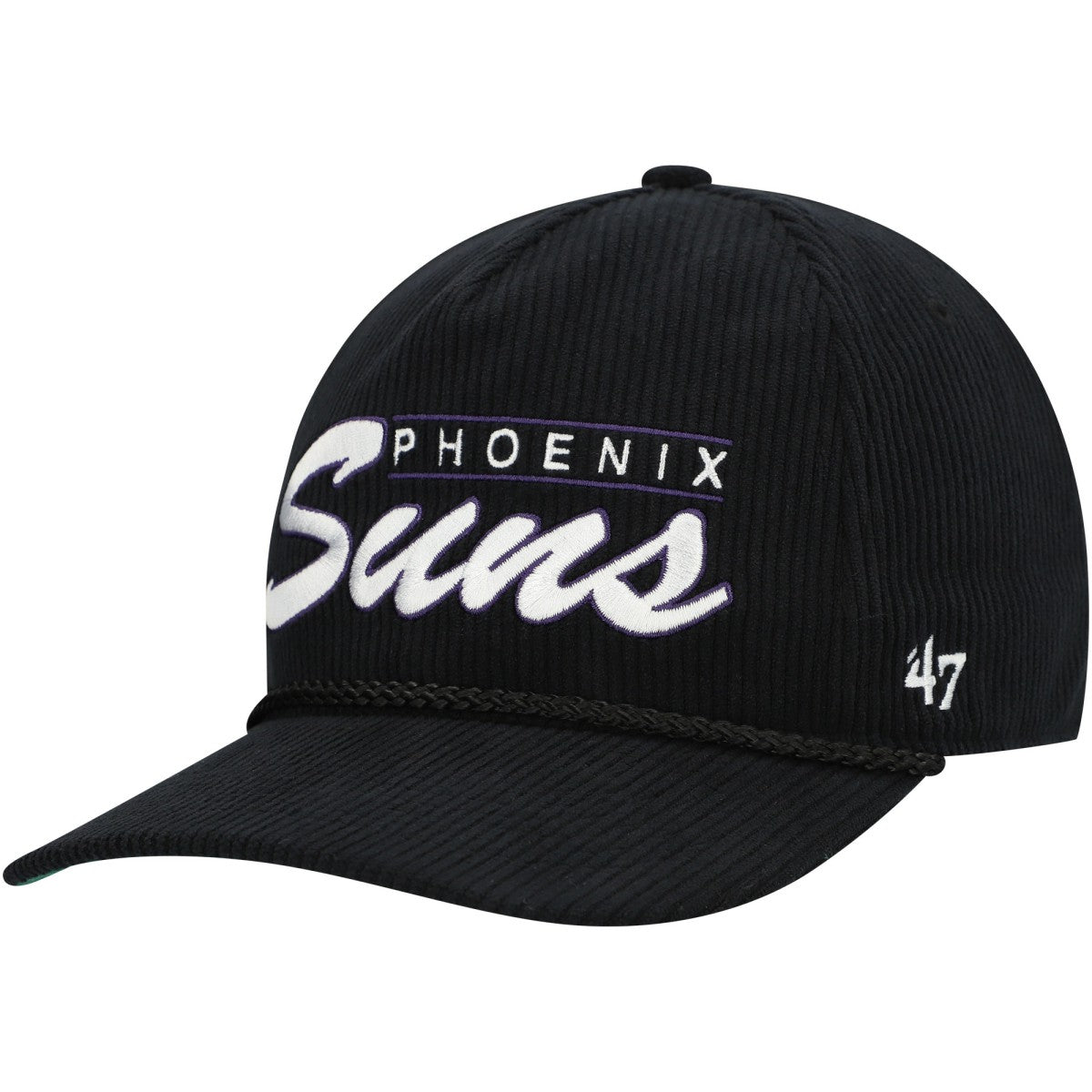 Phoenix Suns '47 Double Header Sidepatch Cord Hitch Adjustable Hat - Black outlet