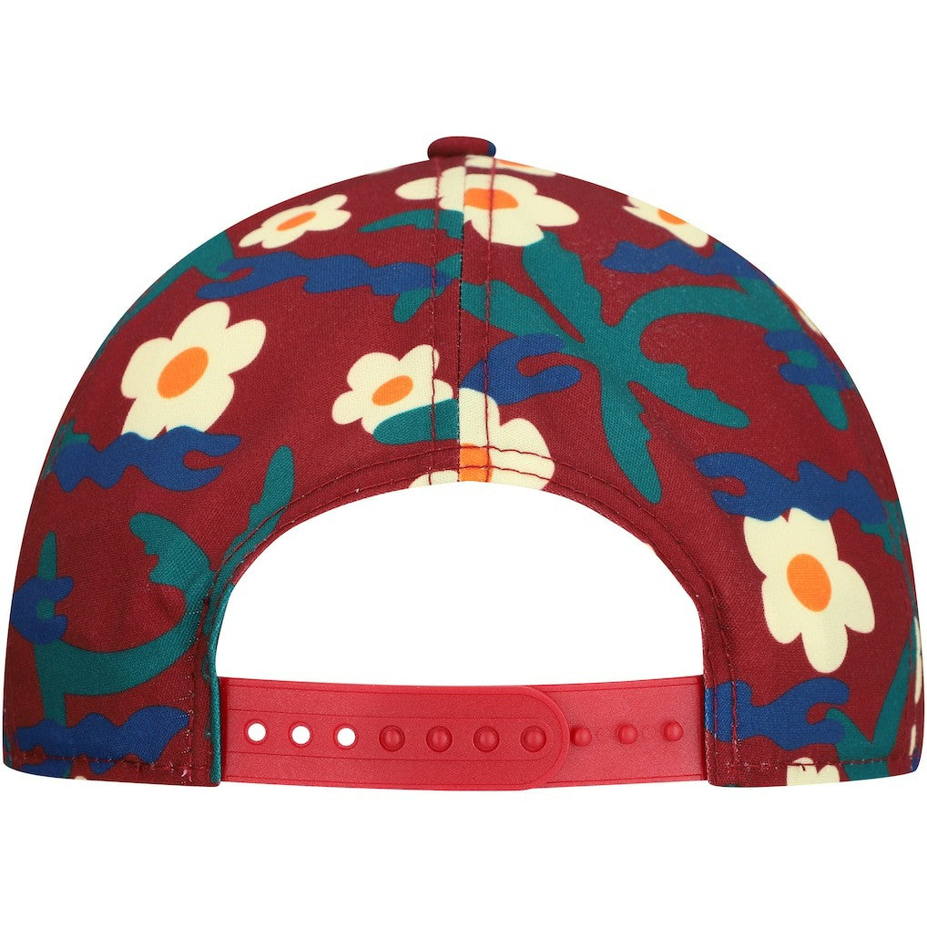 Chicago Bulls Vacation Floral Golfer Snapback Hat - Crimson on sale