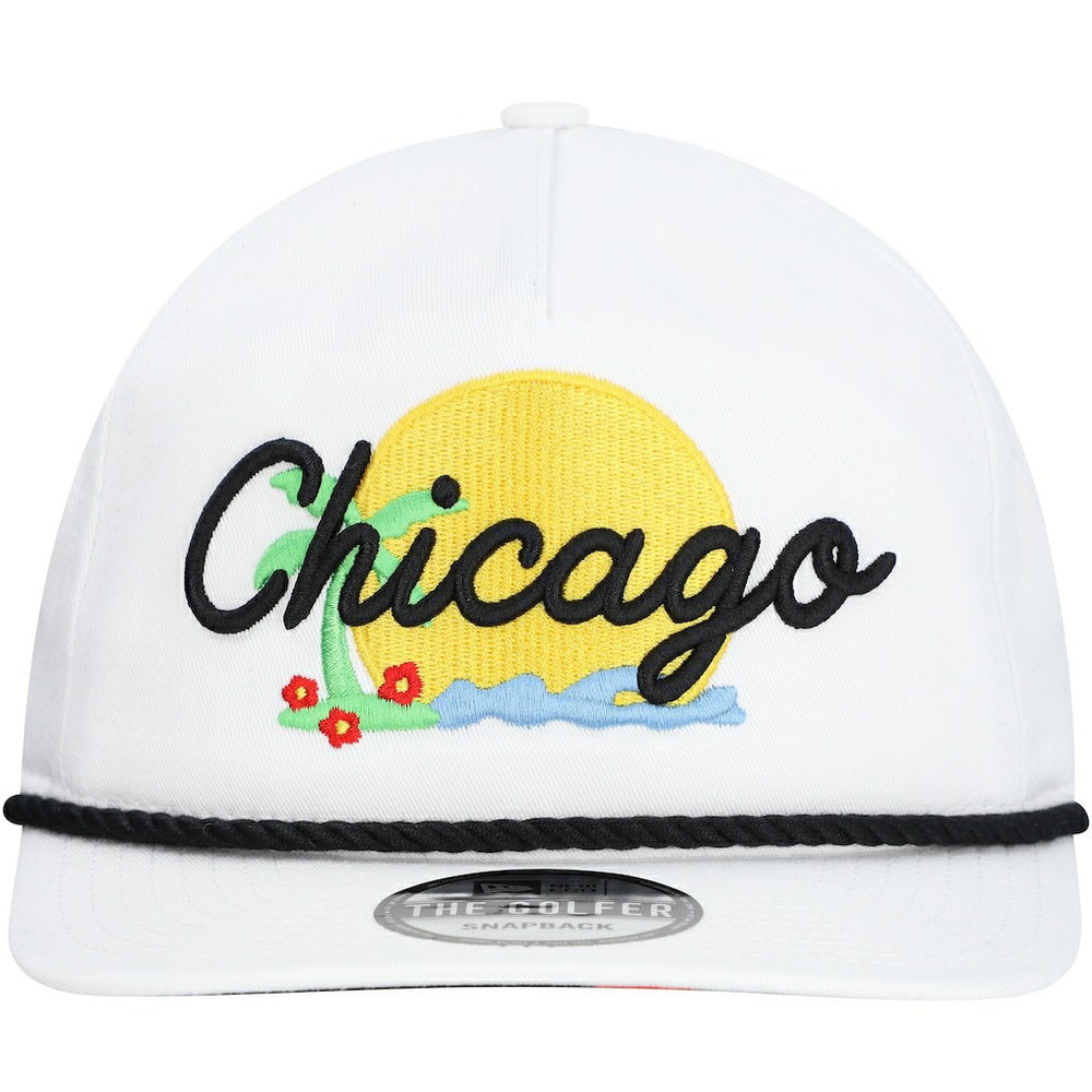 Chicago Bulls Island Oasis Golfer Snapback Hat - White for sale