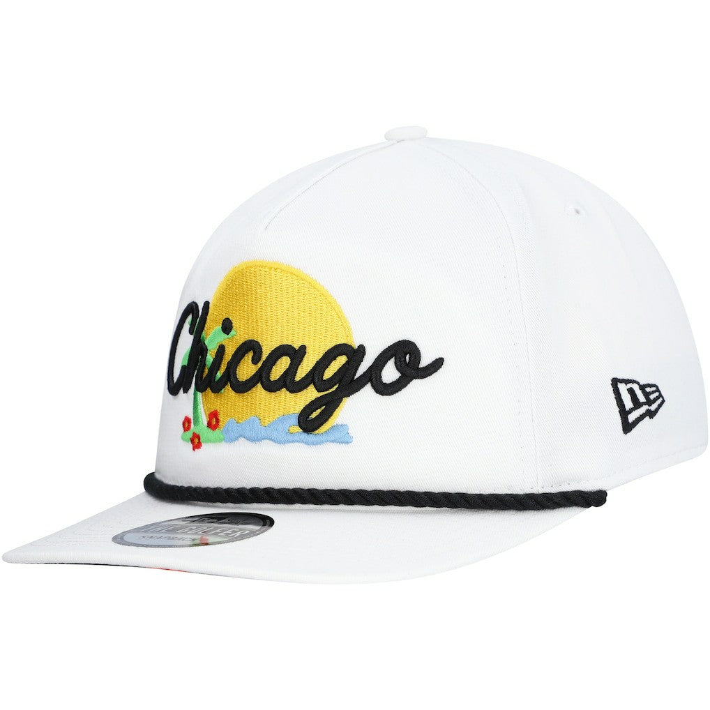 Chicago Bulls Island Oasis Golfer Snapback Hat - White for sale