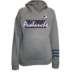 Colorado Avalanche Fanatics Women's Plus Size Lightweight Fleece Raglan Pullover Hoodie - Heather Gray Hoodies