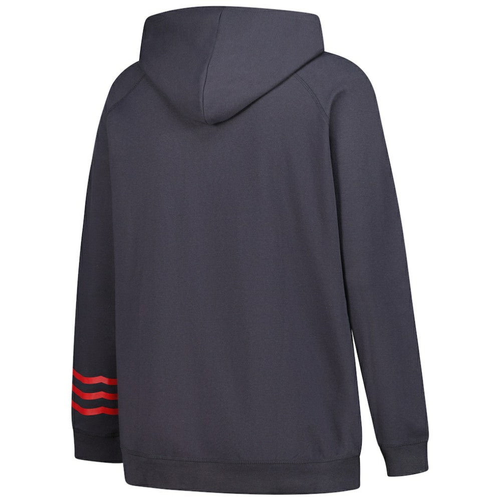 Washington Capitals Fanatics Women's Plus Size Lightweight Fleece Raglan Pullover Hoodie - Charcoal Hoodies