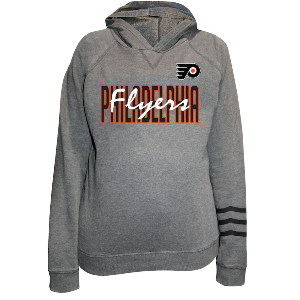 Philadelphia Flyers Fanatics Women's Plus Size Lightweight Fleece Raglan Pullover Hoodie - Heather Gray Hoodies