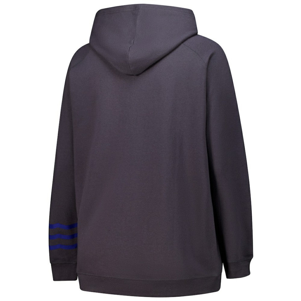 Toronto Maple Leafs Fanatics Women's Plus Size Lightweight Fleece Raglan Pullover Hoodie - Charcoal Hoodies