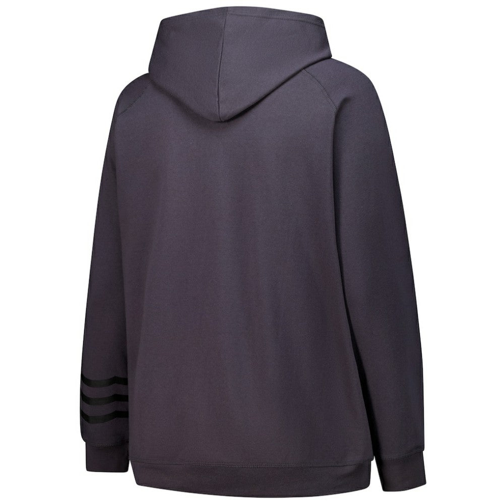 Pittsburgh Penguins Fanatics Women's Plus Size Lightweight Fleece Raglan Pullover Hoodie - Charcoal Hoodies