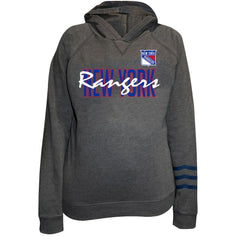 New York Rangers Fanatics Women's Plus Size Lightweight Fleece Raglan Pullover Hoodie - Charcoal Hoodies