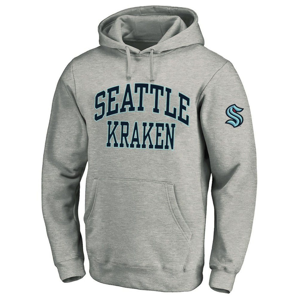 Seattle Kraken Fanatics Big & Tall Fleece Pullover Hoodie - Heather Gray Hoodies