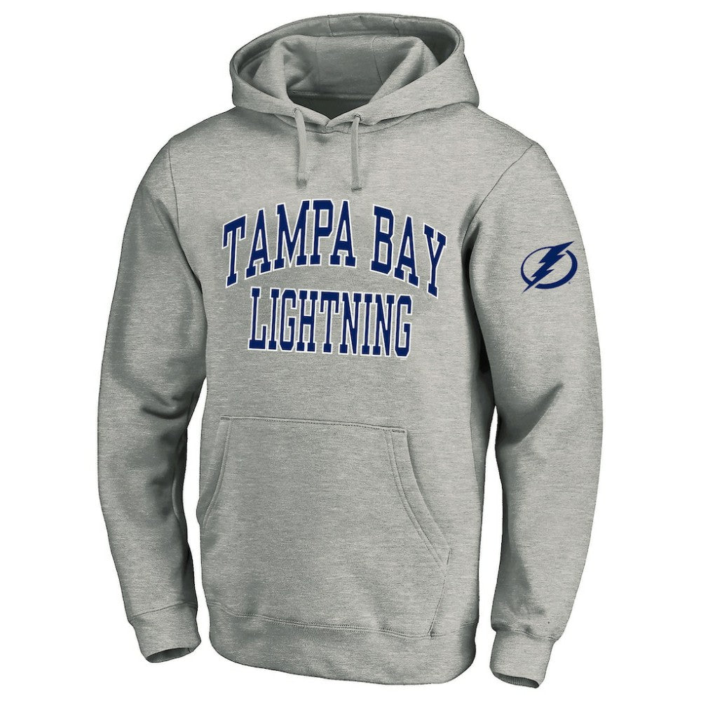 Tampa Bay Lightning Fanatics Big & Tall Fleece Pullover Hoodie - Heather Gray Hoodies