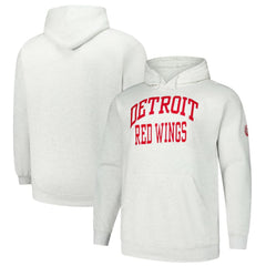 Detroit Red Wings Fanatics Big & Tall Fleece Pullover Hoodie - Heather Gray Hoodies
