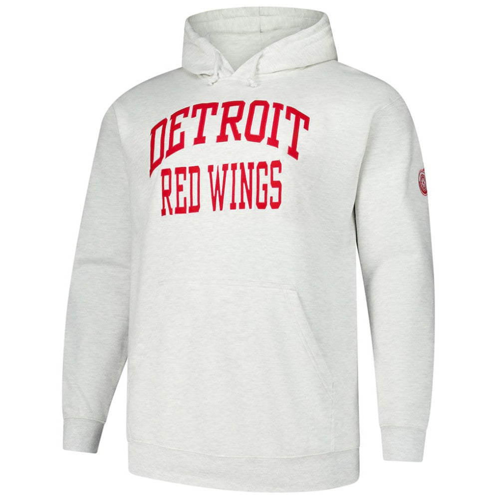 Detroit Red Wings Fanatics Big & Tall Fleece Pullover Hoodie - Heather Gray Hoodies