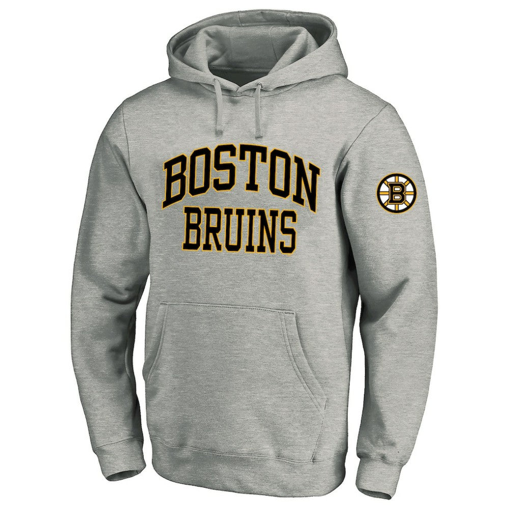 Boston Bruins Fanatics Big & Tall Fleece Pullover Hoodie - Heather Gray Hoodies