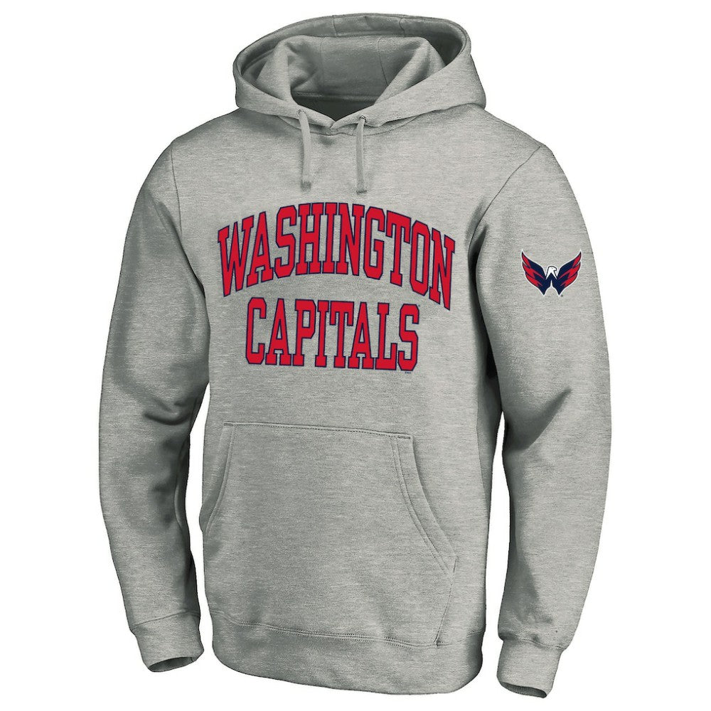 Washington Capitals Fanatics Big & Tall Fleece Pullover Hoodie - Heather Gray Hoodies