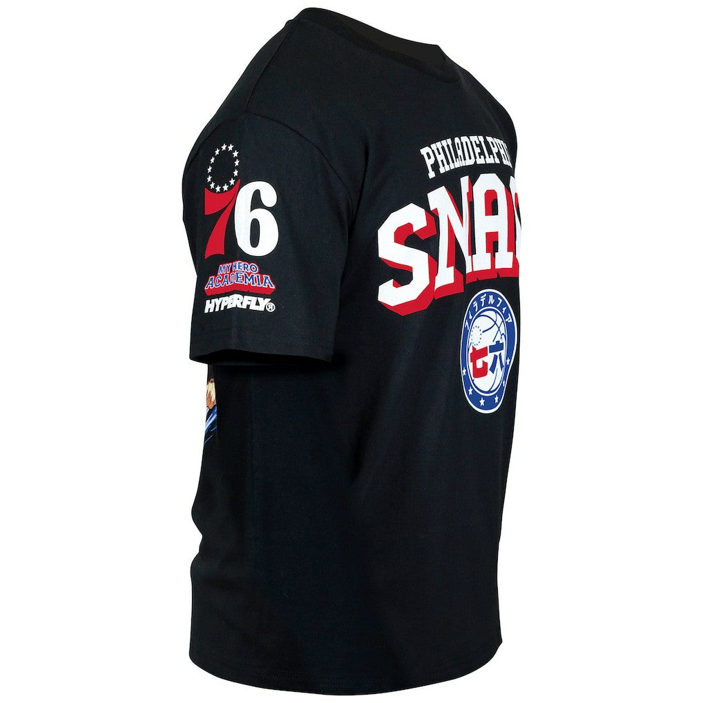 Philadelphia 76ers Hyperfly Unisex NBA x My Hero Academia All Might Smash T-Shirt - Black on sale