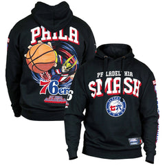 Philadelphia 76ers Hyperfly Unisex NBA x My Hero Academia All Might Smash Pullover Hoodie - Black for sale