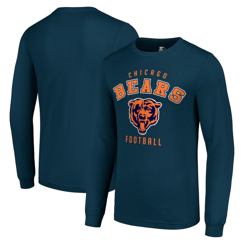 Chicago Bears Starter Long Sleeve T-Shirt - Navy discount