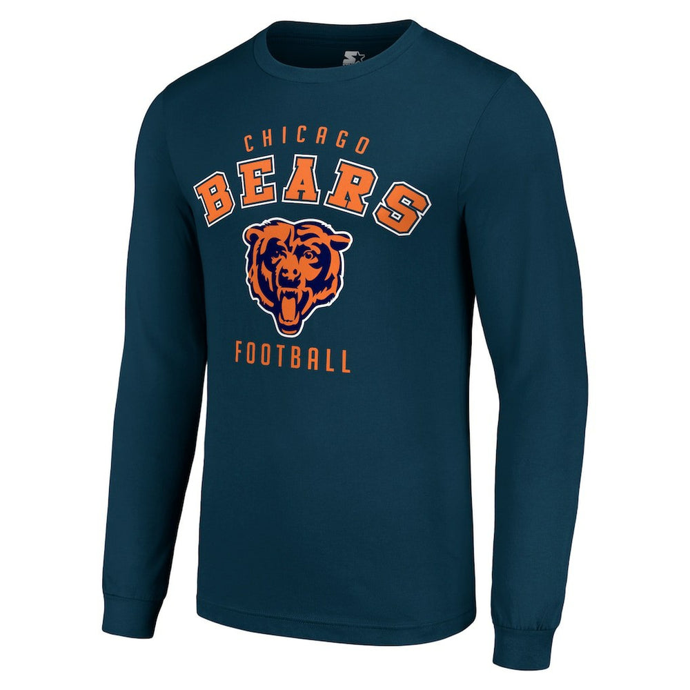 Chicago Bears Starter Long Sleeve T-Shirt - Navy discount