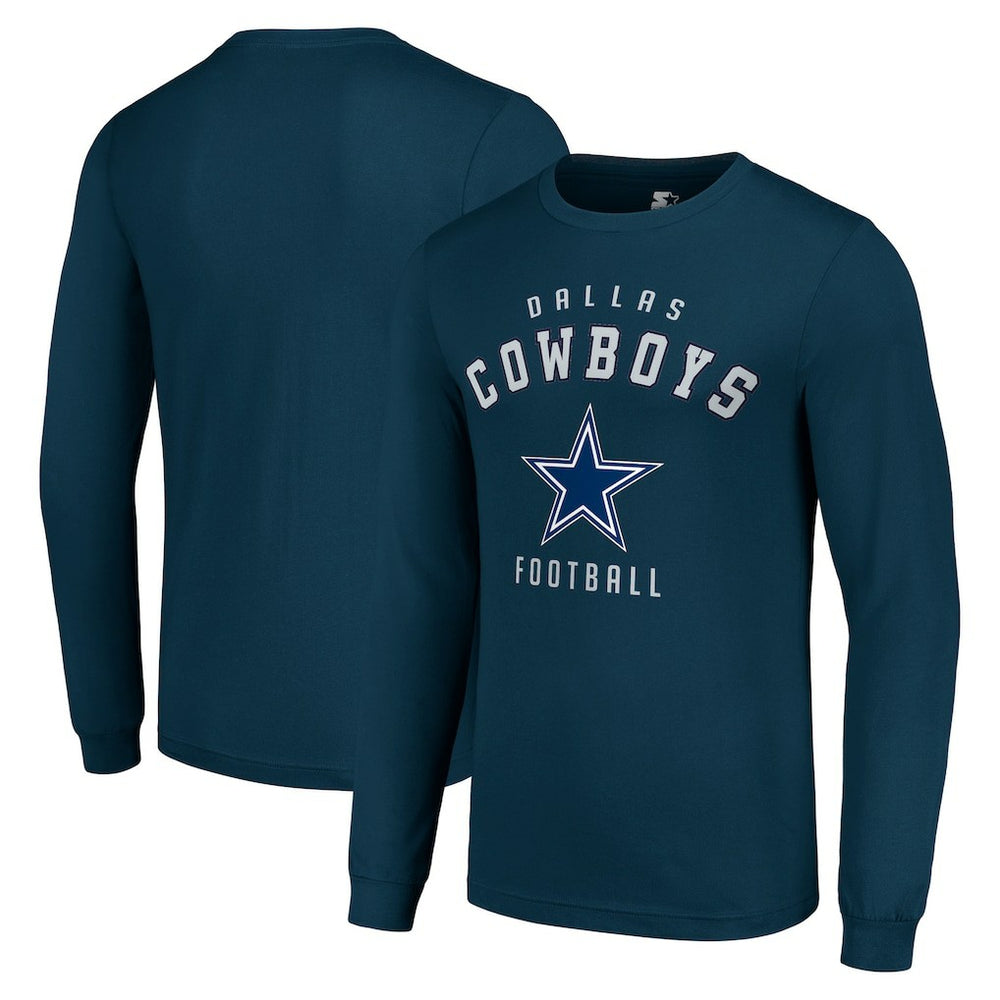 Dallas Cowboys Starter Long Sleeve T-Shirt - Navy outlet