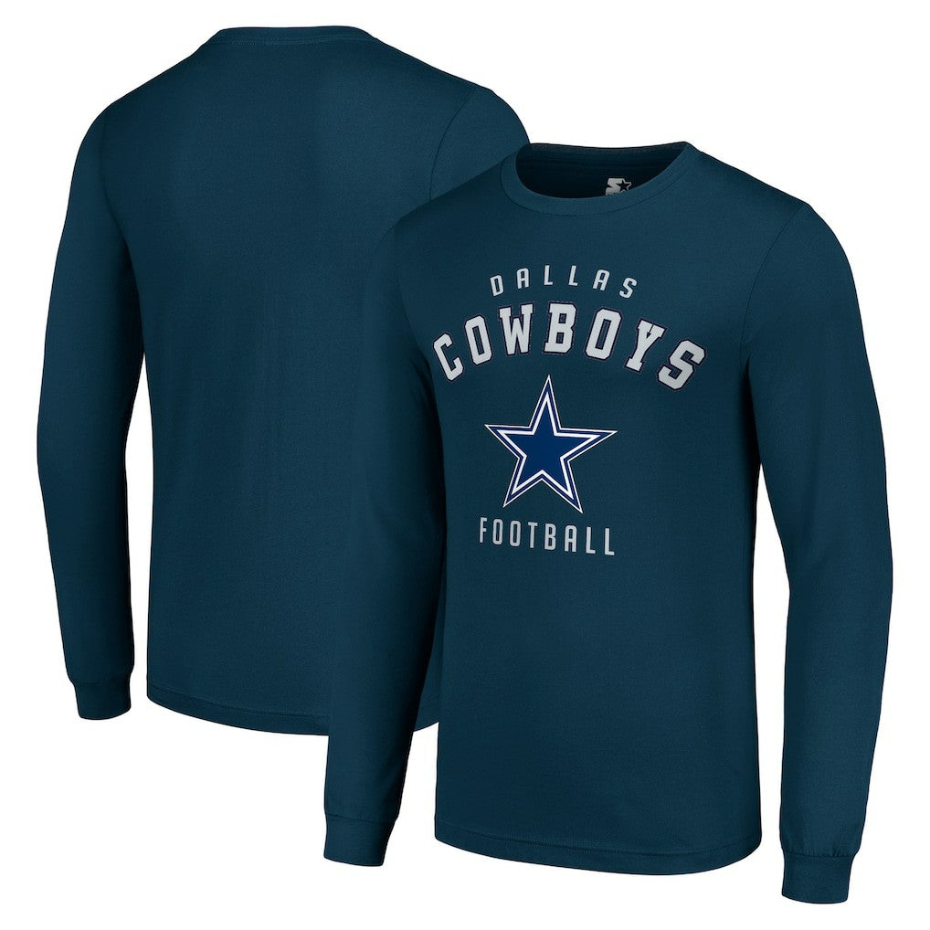 Dallas Cowboys Starter Long Sleeve T-Shirt - Navy outlet
