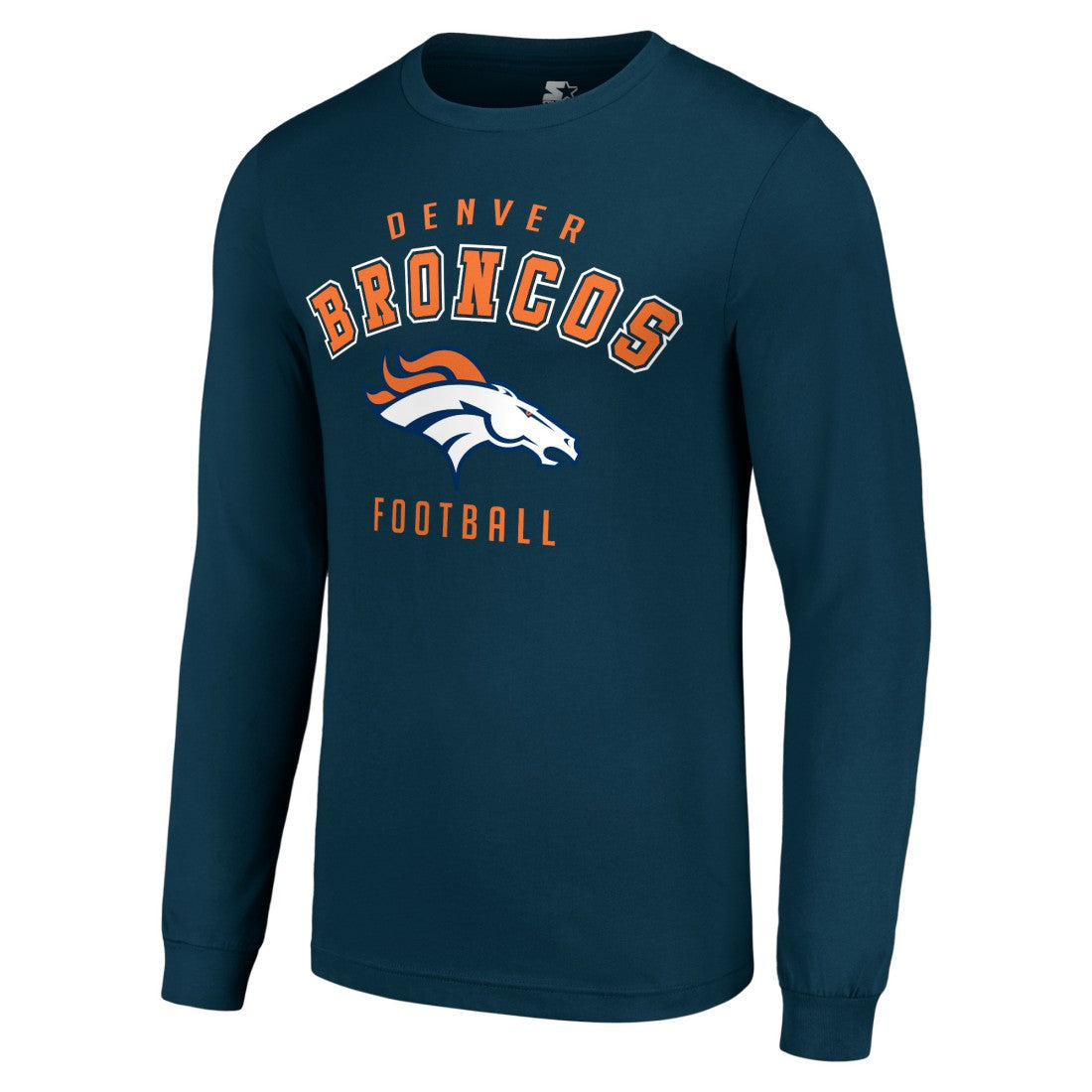 Denver Broncos Starter Long Sleeve T-Shirt - Navy discount