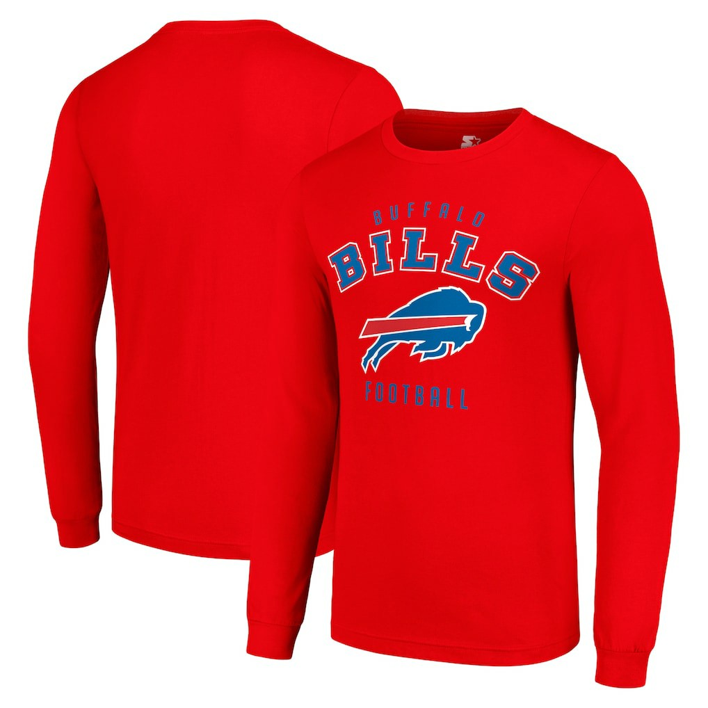 Buffalo Bills Starter Long Sleeve T-Shirt - Red for sale
