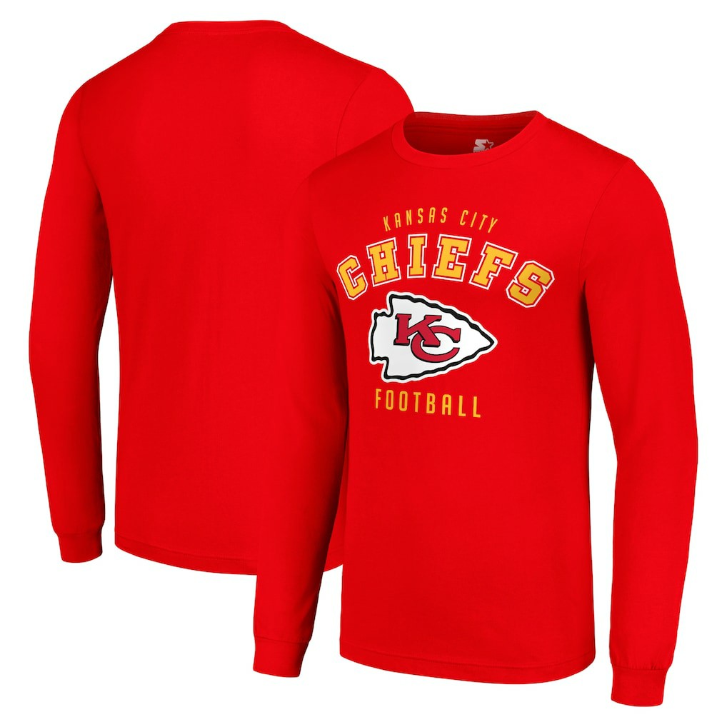 Kansas City Chiefs Starter Long Sleeve T-Shirt - Red for sale
