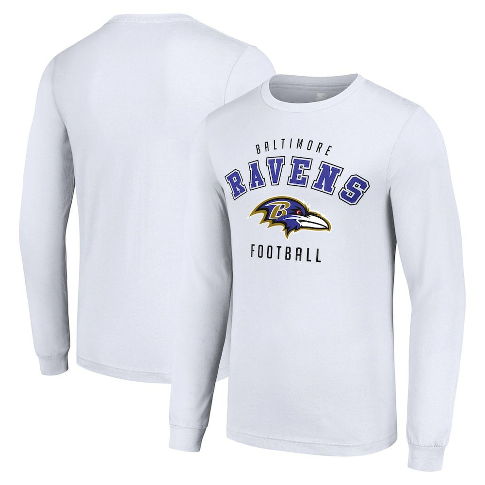 Baltimore Ravens Starter Long Sleeve T-Shirt - White on sale
