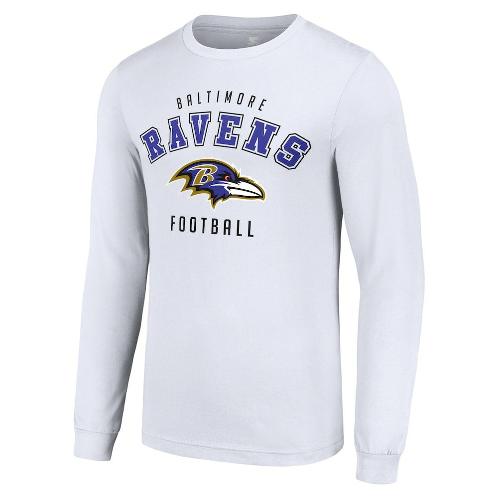 Baltimore Ravens Starter Long Sleeve T-Shirt - White on sale