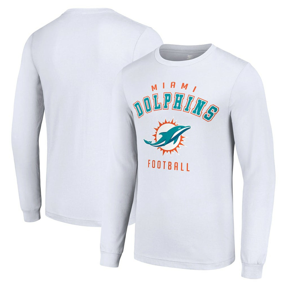 Miami Dolphins Starter Long Sleeve T-Shirt - White cheap