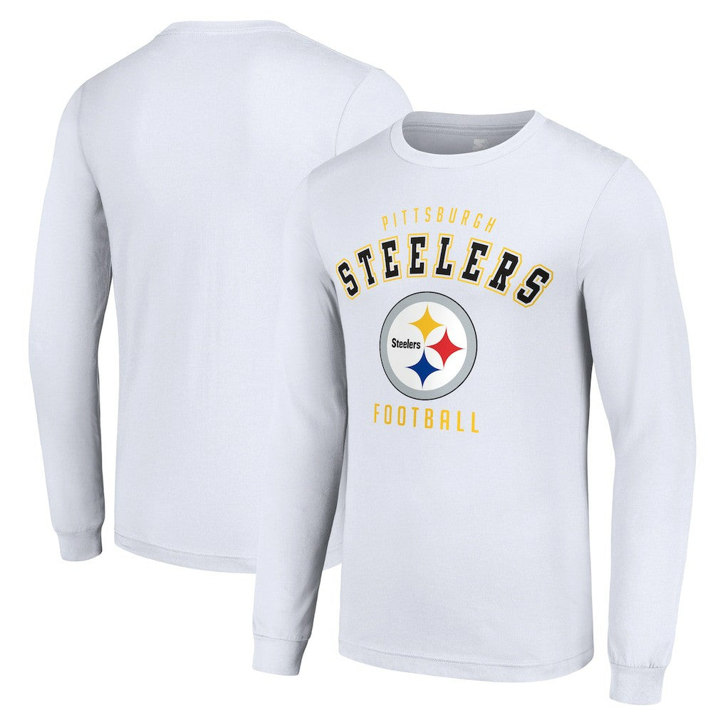 Pittsburgh Steelers Starter Long Sleeve T-Shirt - White sale