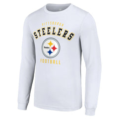 Pittsburgh Steelers Starter Long Sleeve T-Shirt - White sale