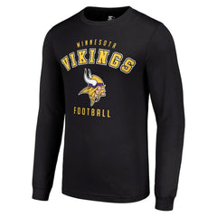 Minnesota Vikings Starter Long Sleeve T-Shirt - Black for sale