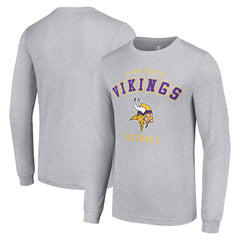 Minnesota Vikings Starter Long Sleeve T-Shirt - Heather Gray outlet