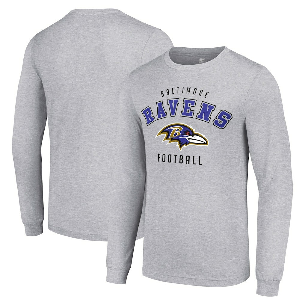 Baltimore Ravens Starter Long Sleeve T-Shirt - Heather Gray online