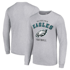 Philadelphia Eagles Starter Long Sleeve T-Shirt - Heather Gray on sale