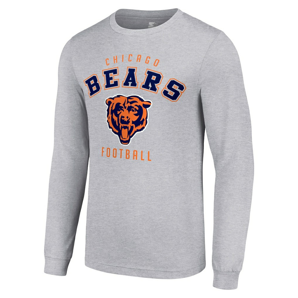 Chicago Bears Starter Long Sleeve T-Shirt - Heather Gray outlet