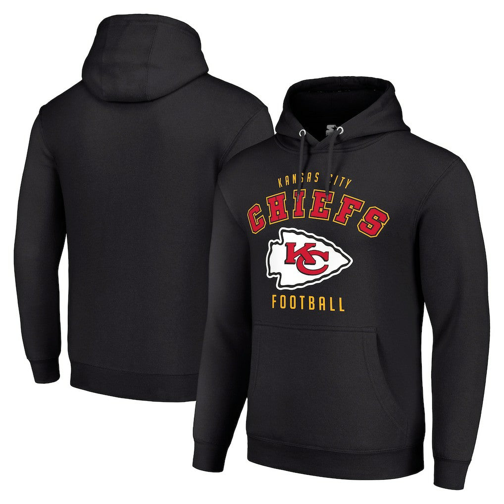 Kansas City Chiefs Starter Unisex Logo Pullover Hoodie - Black on sale
