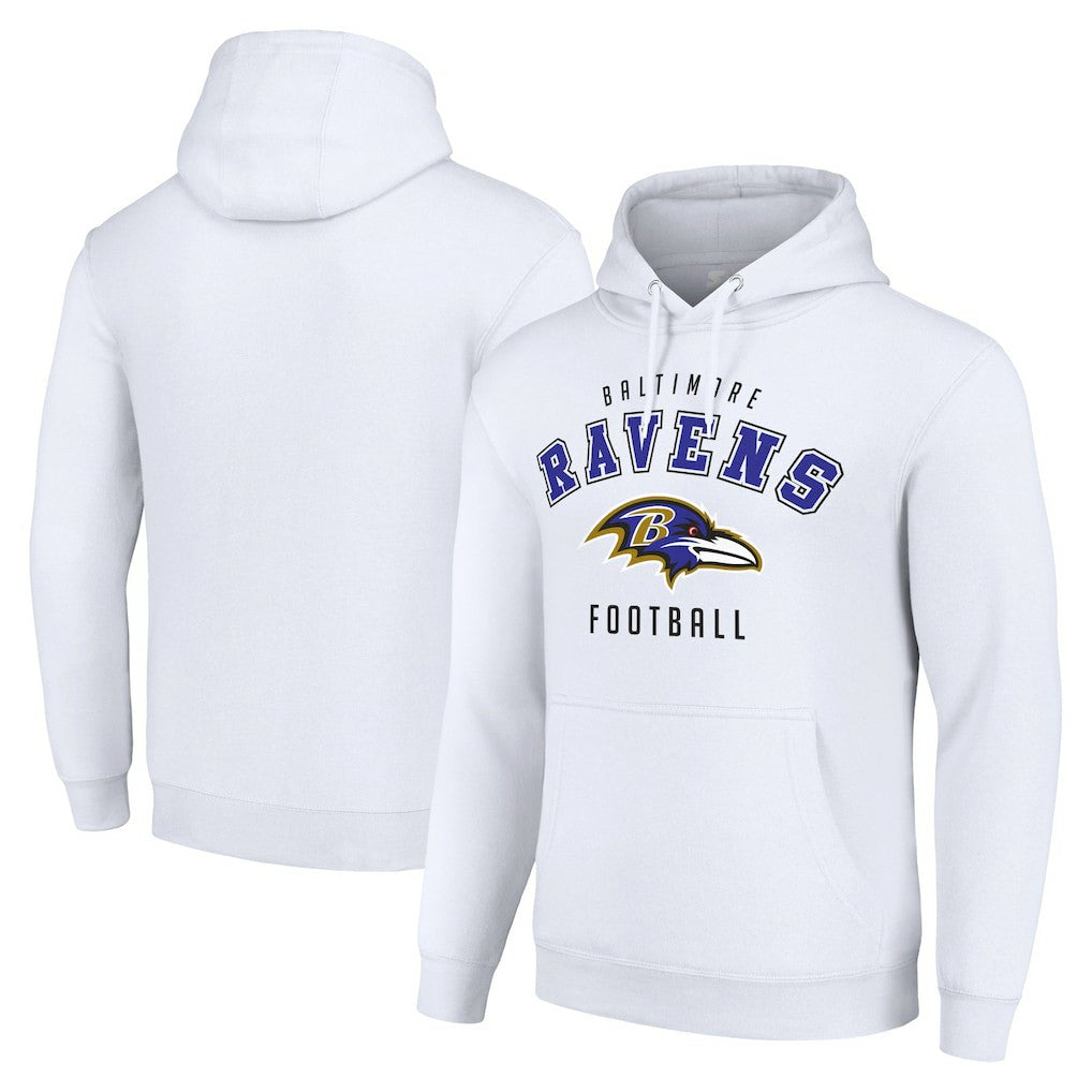 Baltimore Ravens Starter Unisex Logo Pullover Hoodie - White sale