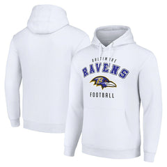 Baltimore Ravens Starter Unisex Logo Pullover Hoodie - White sale