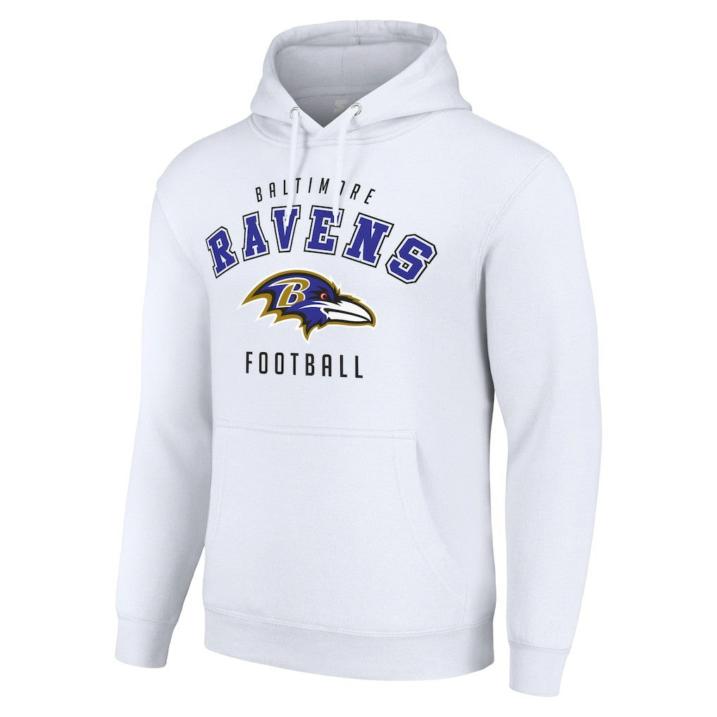 Baltimore Ravens Starter Unisex Logo Pullover Hoodie - White sale