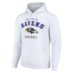 Baltimore Ravens Starter Unisex Logo Pullover Hoodie - White sale