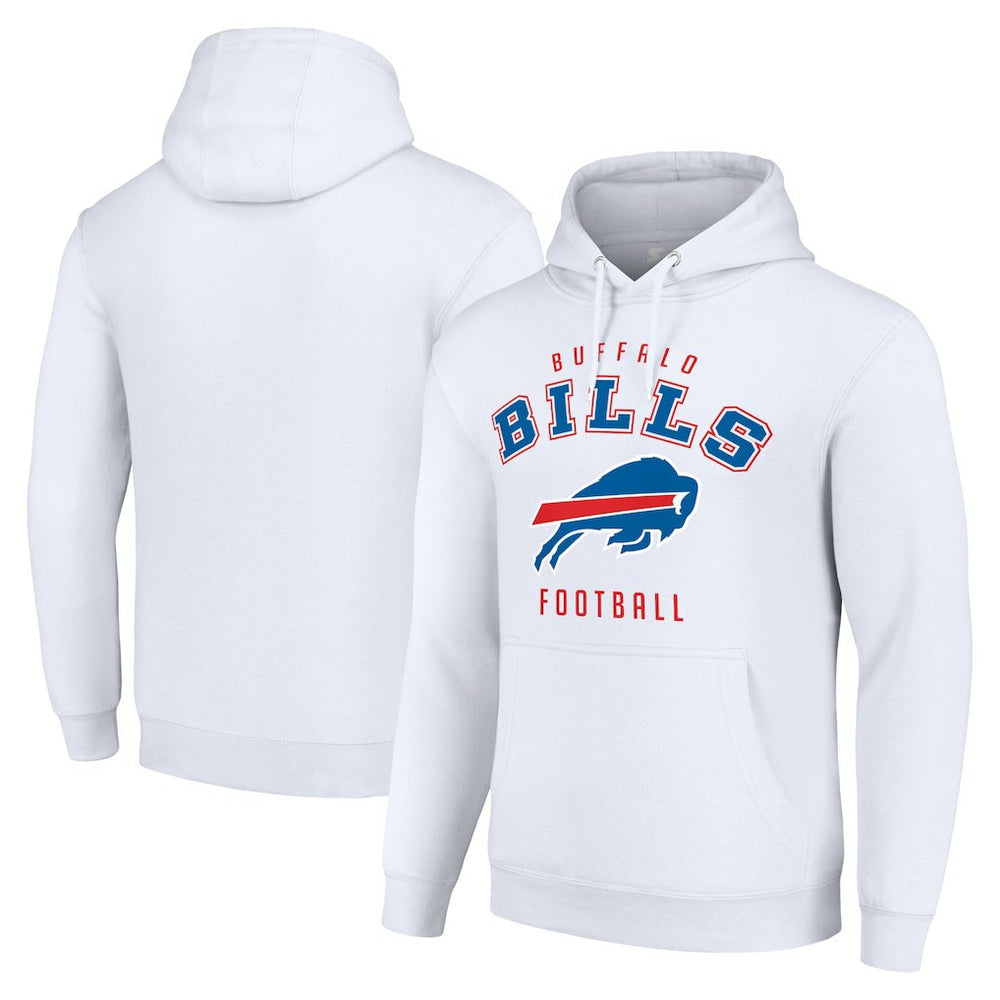 Buffalo Bills Starter Unisex Logo Pullover Hoodie - White discount
