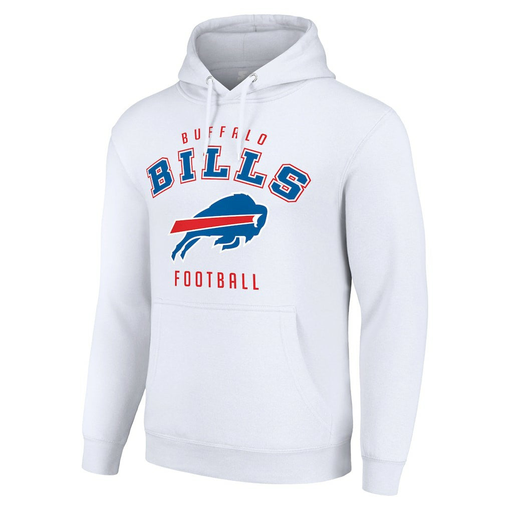 Buffalo Bills Starter Unisex Logo Pullover Hoodie - White discount